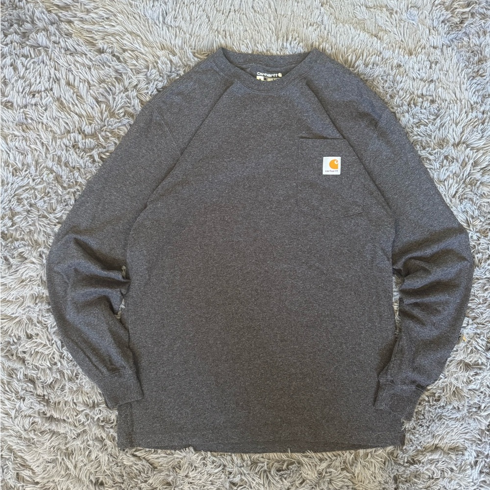Carhartt Men's Charcoal Long Sleeve Tee